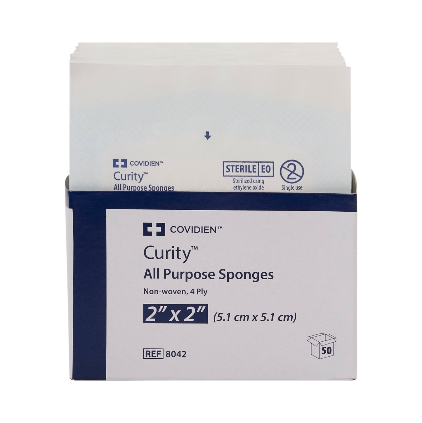 Curity™ Sterile Nonwoven Sponge, 2 x 2 Inch, 4-Ply