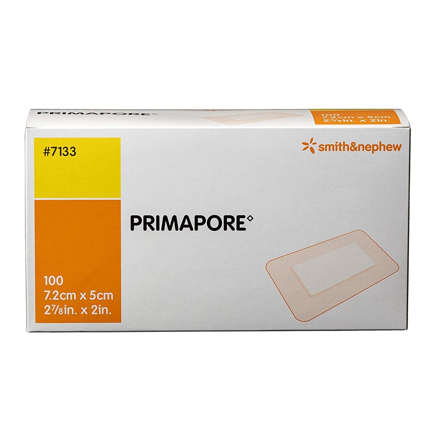 Primapore White Adhesive Dressing, 2 x 3 Inch