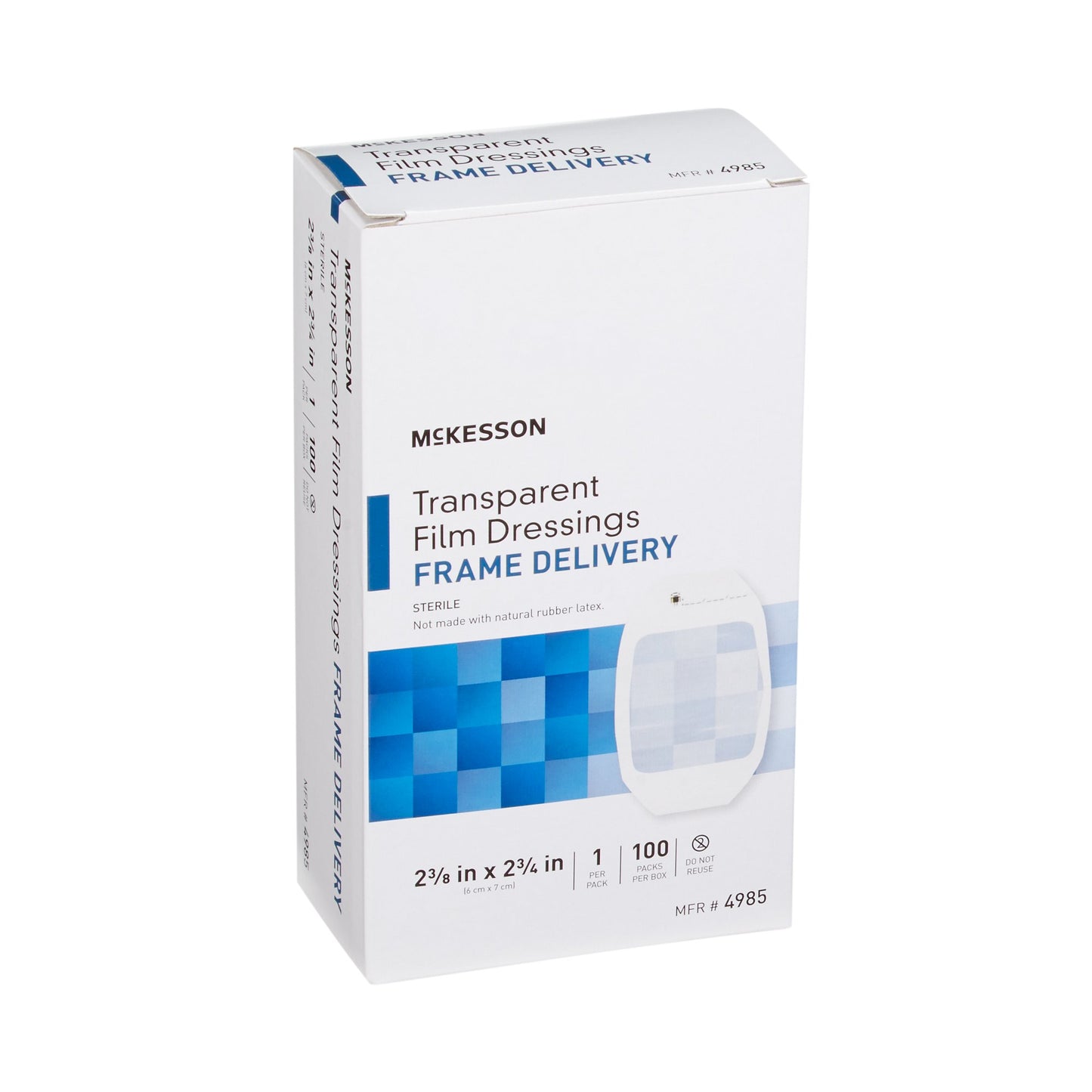 McKesson Octagonal Sterile Dressing with Frame-Style Delivery, 6 x 7 Centimeter