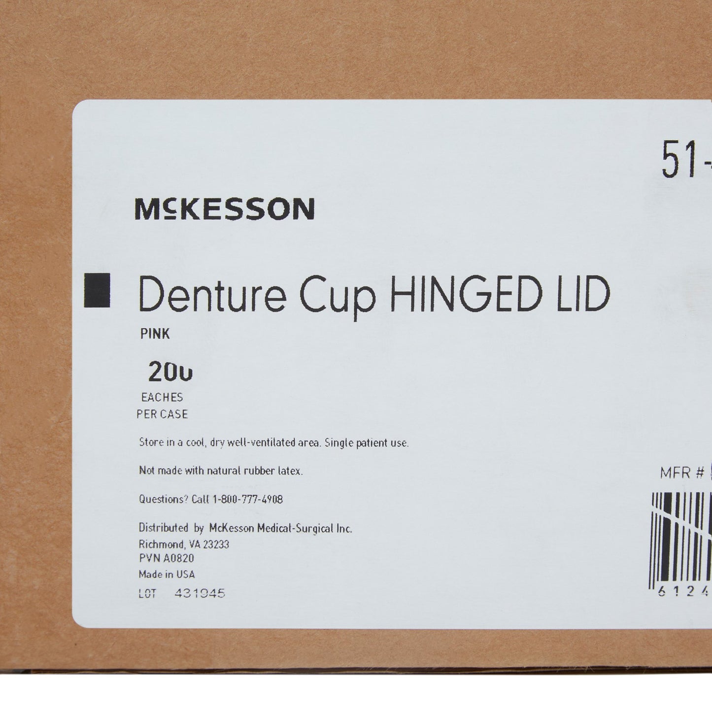 McKesson Disposable Denture Cup