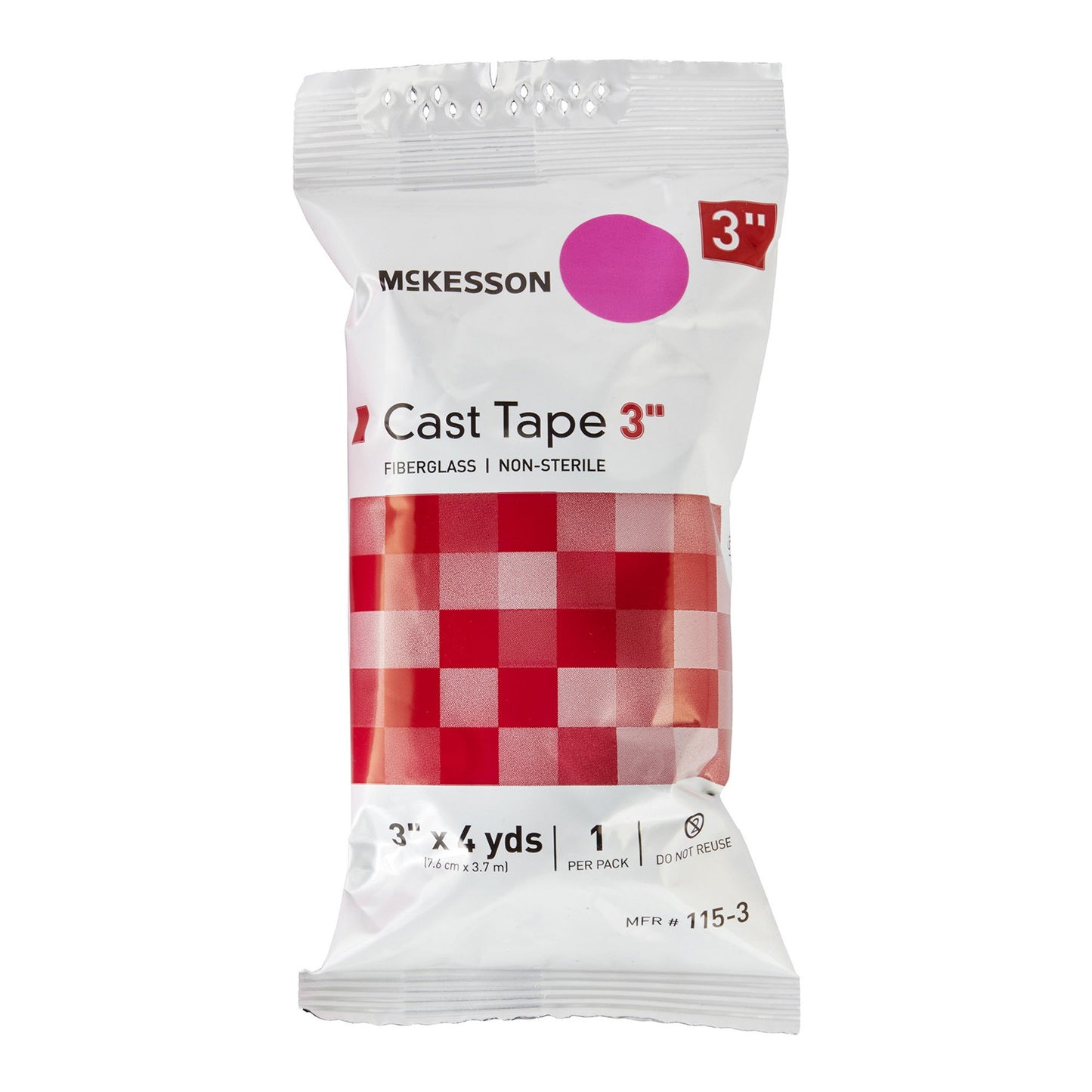 McKesson Pink Cast Tape, 3 Inch x 4 Yard