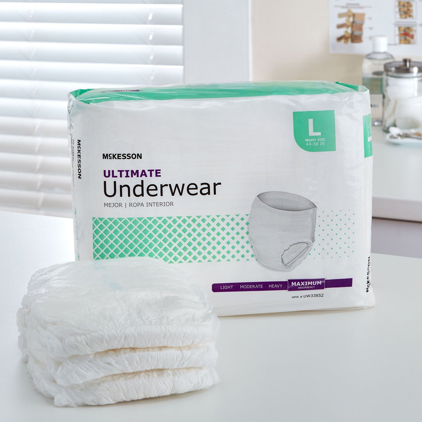 McKesson Ultimate Heavy Absorbency Incontinence Underwear, Large