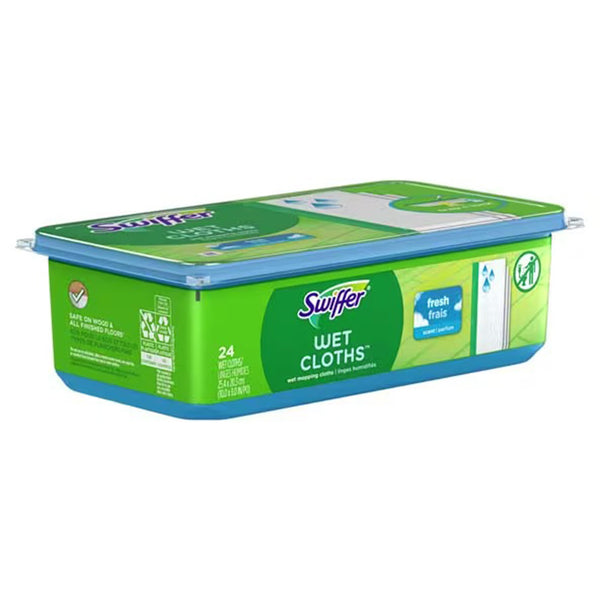 SWIFFER WET FRESH SCENTREFILL WHT 8X10" (12BX 6BX/CT