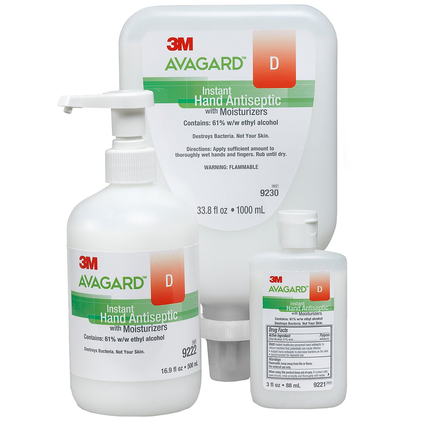 3M Avagard D Hand Antiseptic with Moisturizers, 3 fl oz Bottle