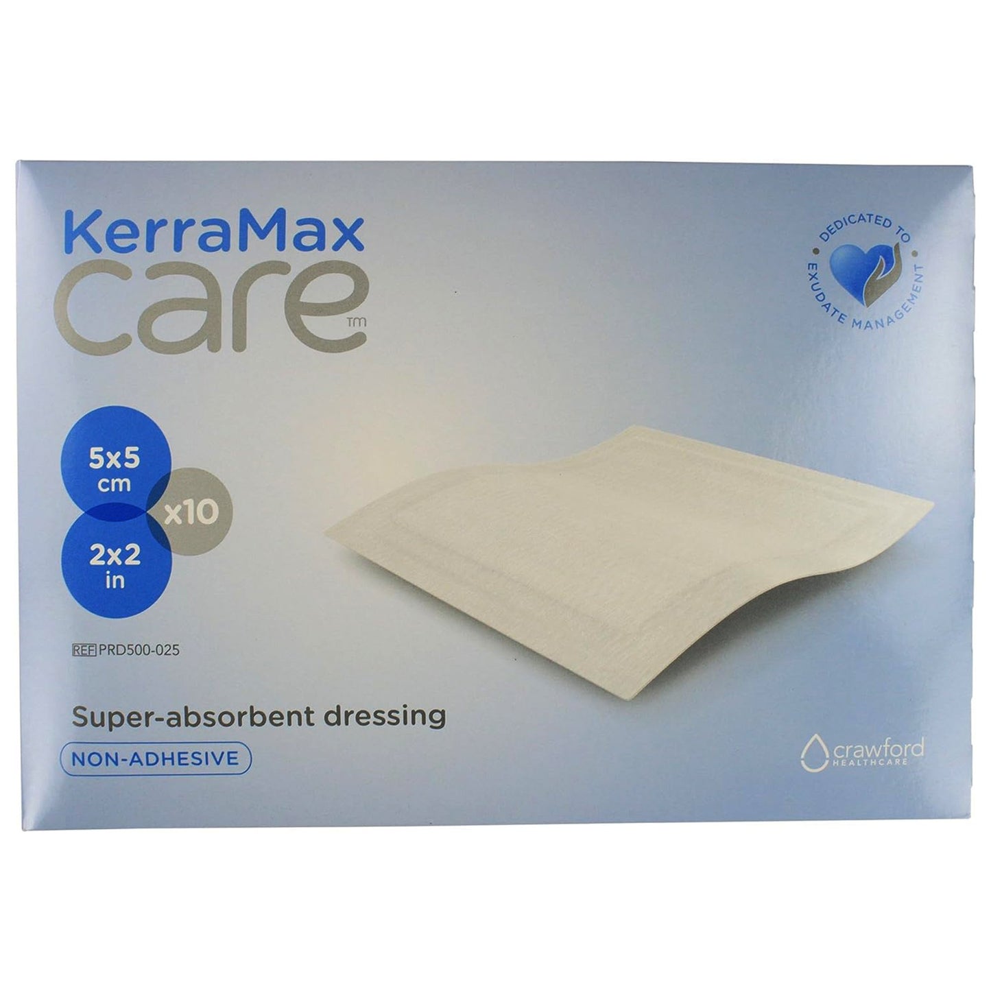 KerraMax Care® Super Absorbent Wound Dressing, 2 x 2 Inch