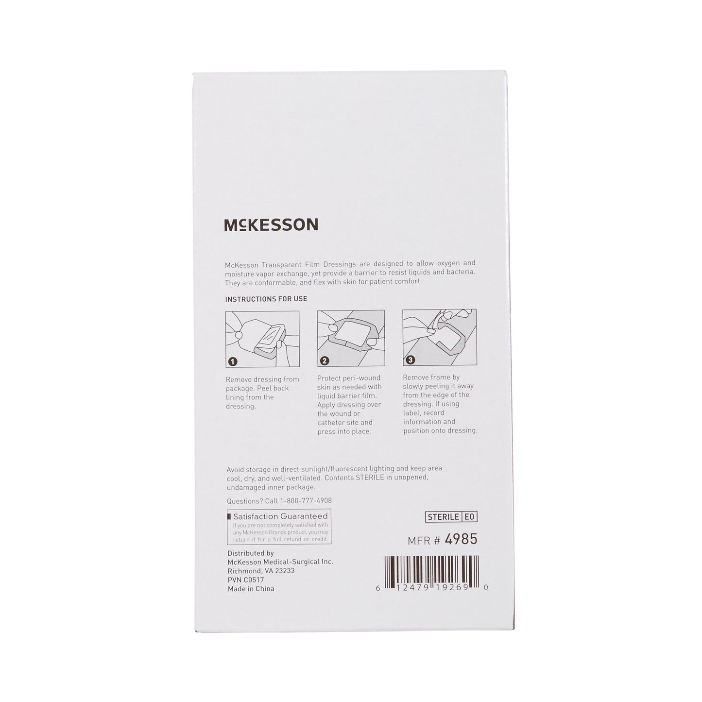 McKesson Octagonal Sterile Dressing with Frame-Style Delivery, 6 x 7 Centimeter