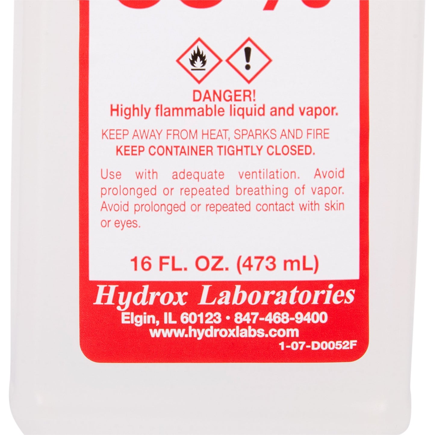 Hydrox Isopropyl Alcohol Antiseptic, 16 oz. Bottle