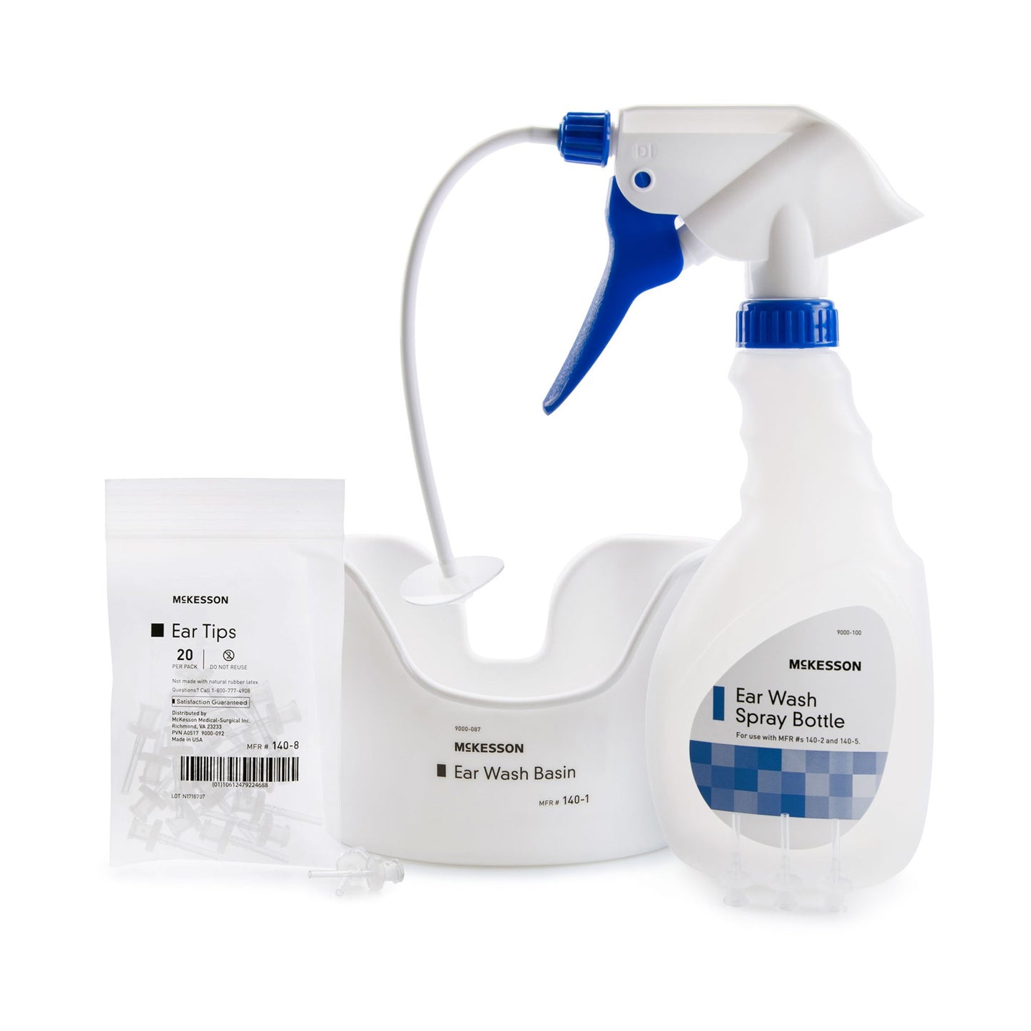 McKesson Ear Wash System Kit Spray Bottle with Flexible Tube and 23 Ear Tips
