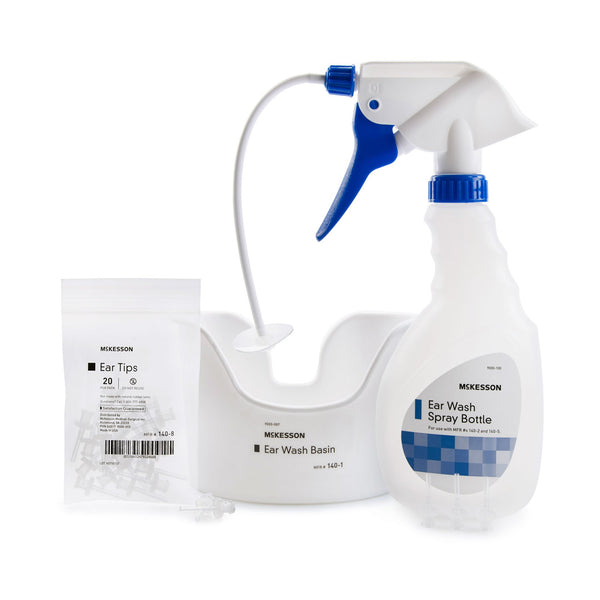 McKesson Ear Wash System Kit Spray Bottle with Flexible Tube and 23 Ear Tips