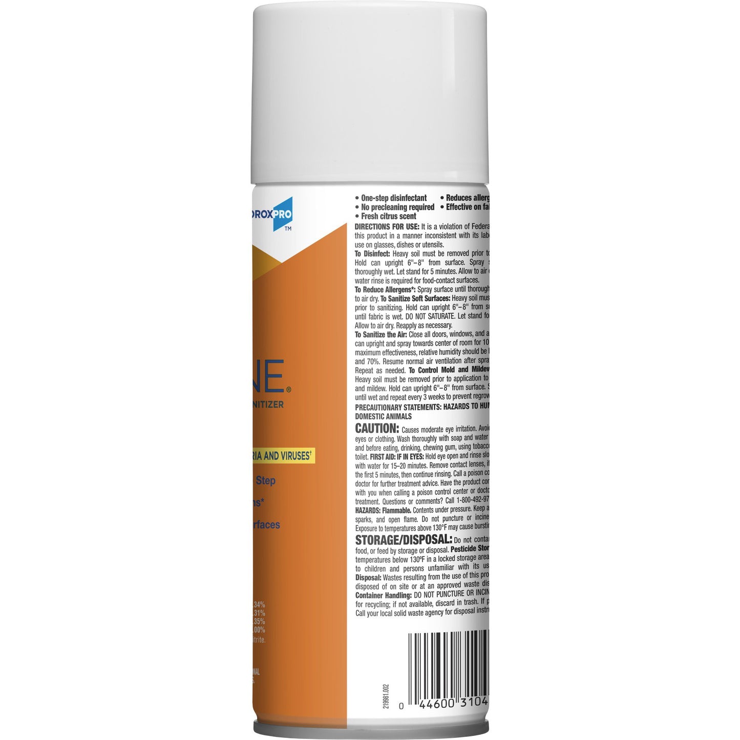 Clorox Pro™ Clorox® 4 in One Surface Disinfectant and Sanitizer, Citrus Scent
