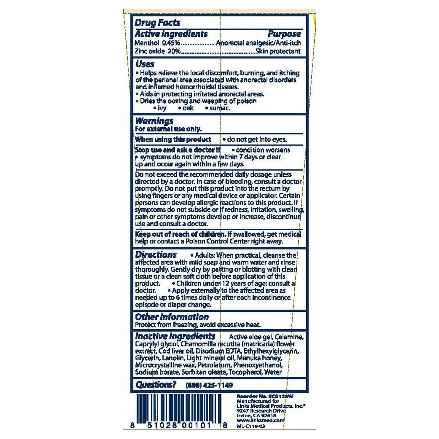 Chamosyn® Ointment with Manuka Honey Skin Protectant, 4-ounce tube