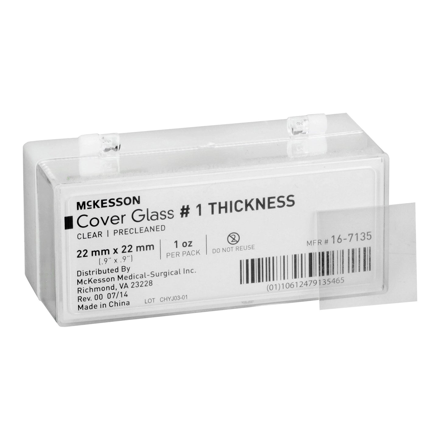 McKesson Cover Glass, 22 x 22 mm