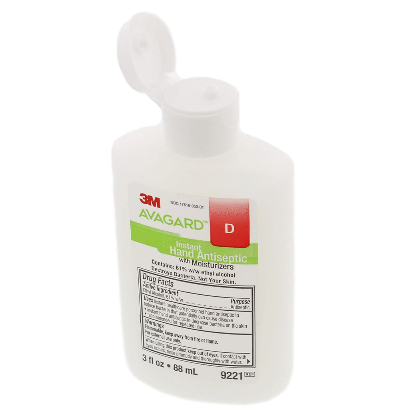 3M Avagard D Hand Antiseptic with Moisturizers, 3 fl oz Bottle