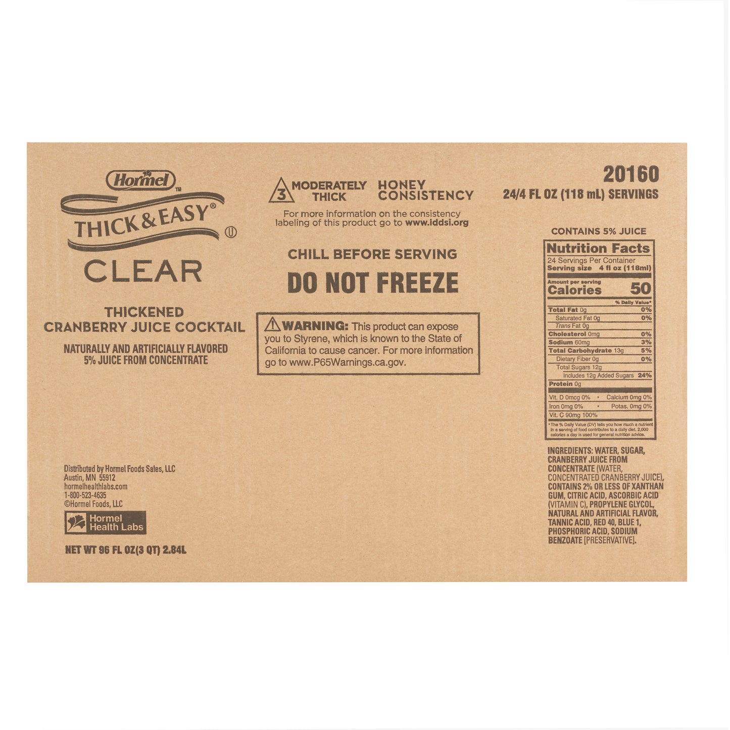 Thick & Easy® Clear Honey Consistency Cranberry Juice Thickened Beverage
