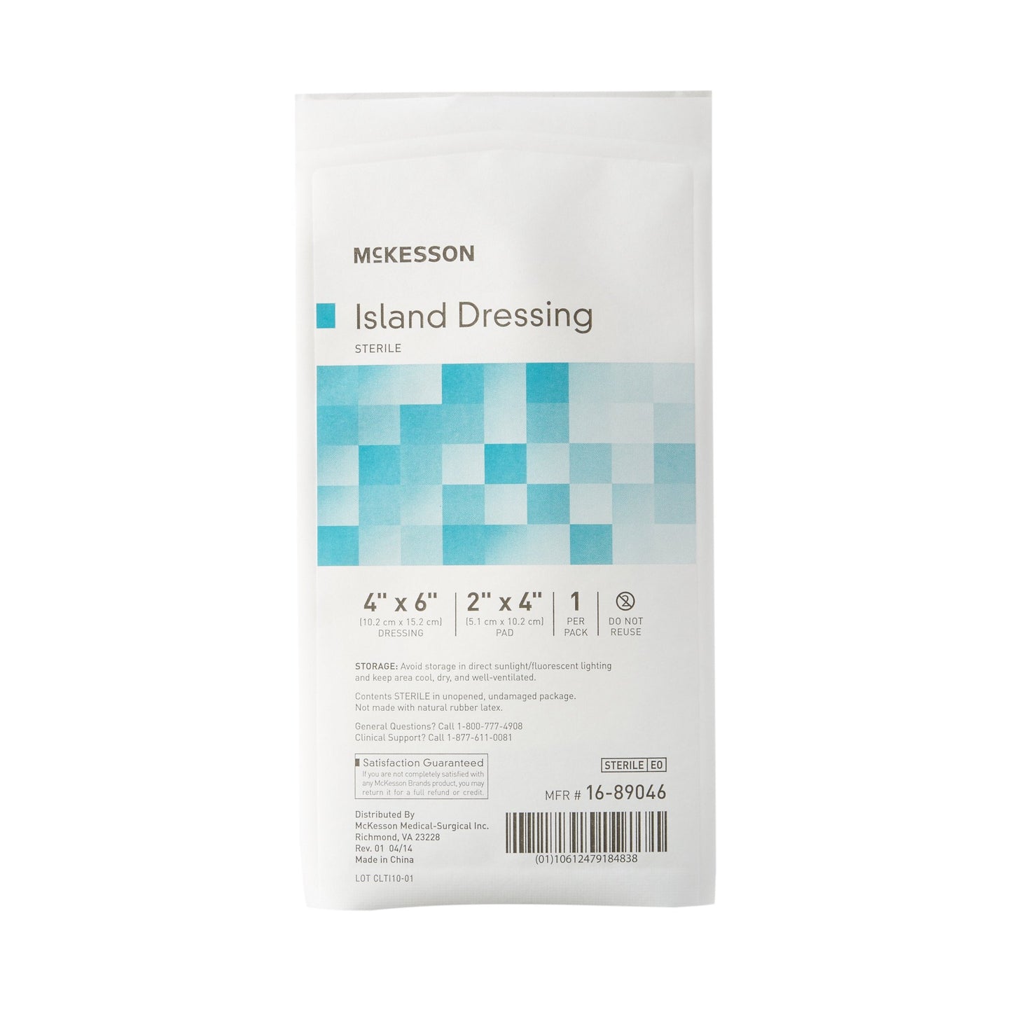McKesson White Adhesive Dressing, 4 x 6 Inch