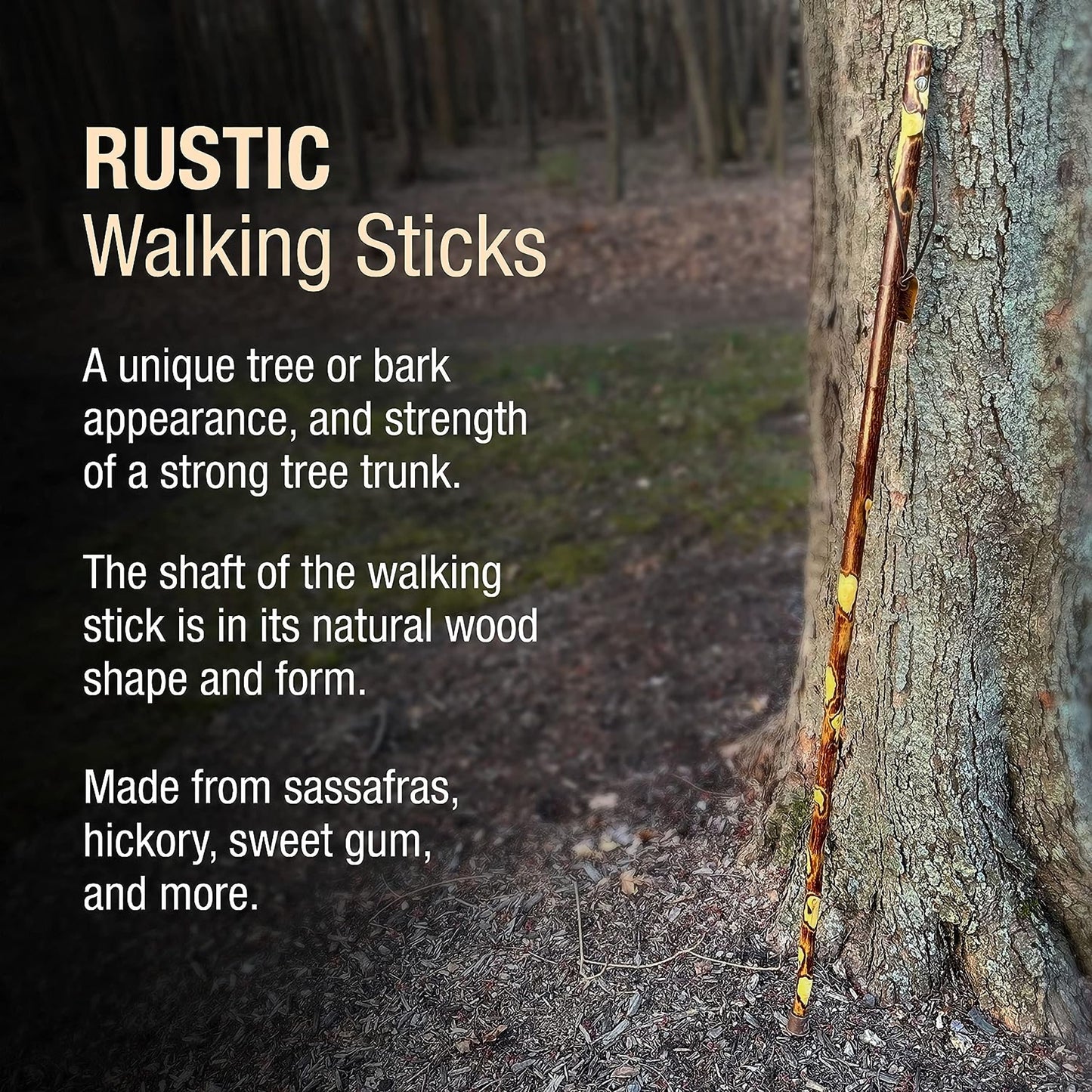 Brazos™ Hawthorn Rustic Walking Stick, 55-Inch Height