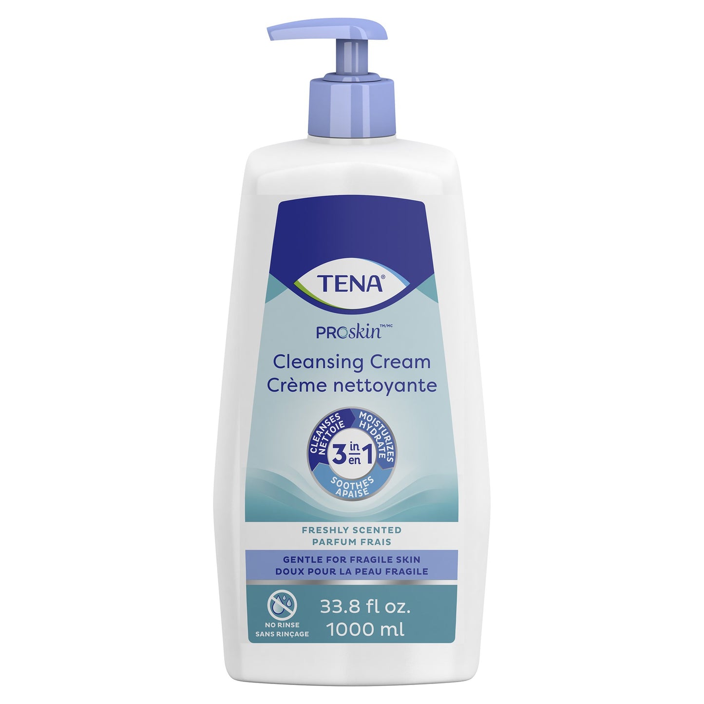 Tena® Body Wash Cleansing Cream, Alcohol-Free 3-in-1 Formula, Scented, 1,000 mL