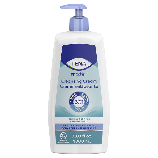 Tena® Body Wash Cleansing Cream, Alcohol-Free 3-in-1 Formula, Scented, 1,000 mL