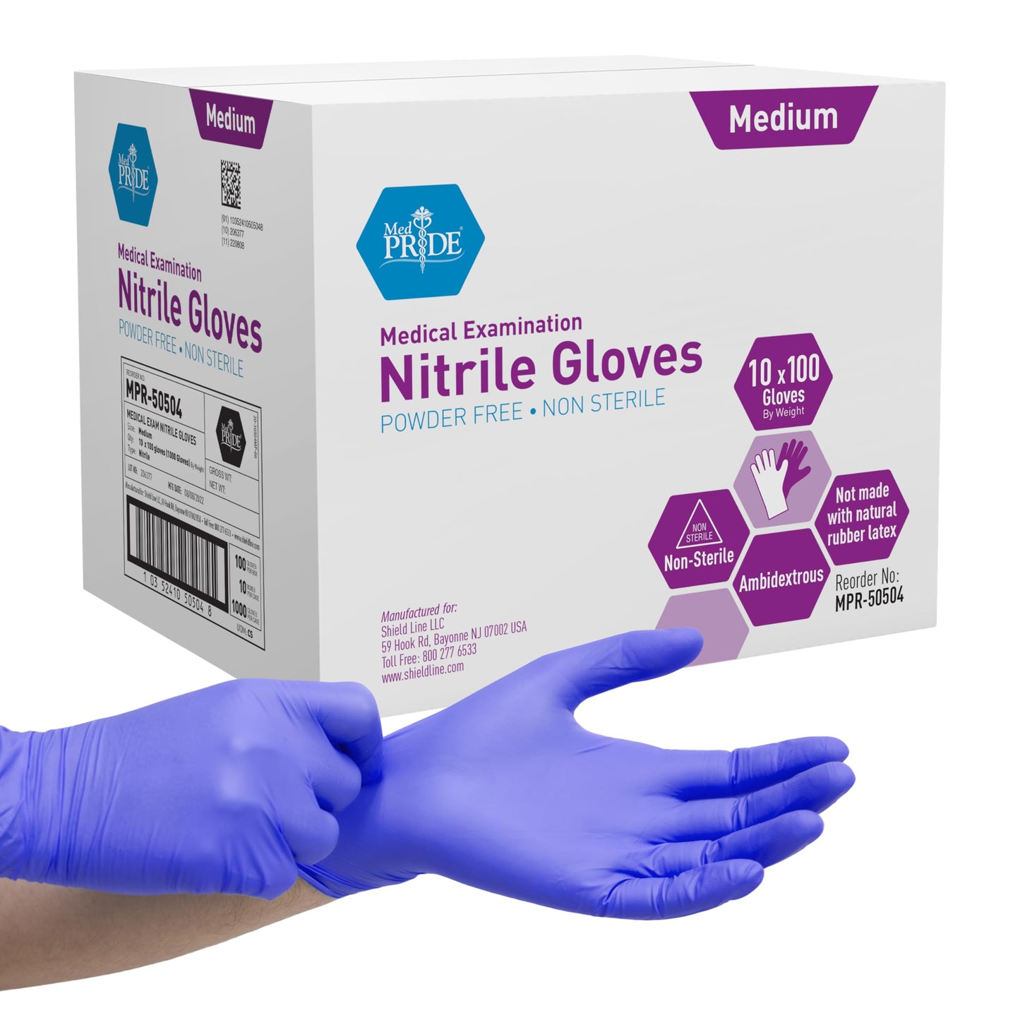 Nitrile Exam Gloves (100-Pack)