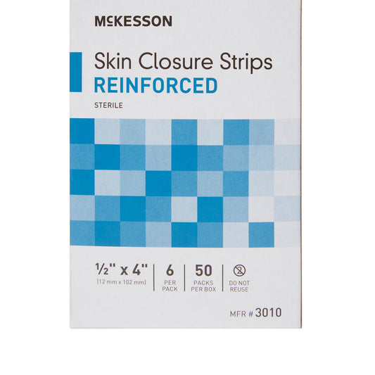 3M Steri-Strip Skin Closure Strips, 1/2 x 4 inch, Reinforced Strip, White
